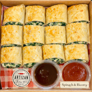 Gluten Free Spinach & Ricotta Sausage Rolls (12 Pack) with Sauces