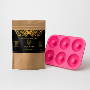 Gluten Free Dairy Free – 1 Packets of Donut Mix + SILICON DONUT PAN